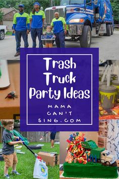 a group of people standing in front of a truck