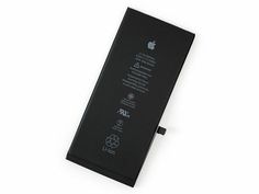 an iphone battery is shown on a white surface