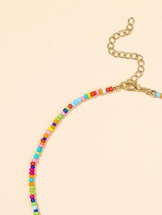 Color: Multicolor Gender: Women Material: Plastic Quantity: 1 piece Style: Vacation Details: Beaded Type: Beaded, Chokers IN Length 14.2 This data was obtained from manually measuring the product, it may be off by 1-2 CM. Trendy Multicolor Beaded Choker, Colorful Beaded Choker Necklace For Summer, Multicolor Summer Beads Choker, Vacation Colorful Beads Choker, Multicolor Beaded Choker For Beach, Orange Boxes, Beaded Choker, Delicate Bracelet, Choker