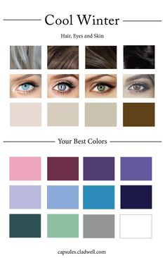 My Color Palette Quiz, Color Palette Quiz, Personal Color Palette, Winter Skin Tone, True Winter Color Palette, Cool Winter Color Palette, My Color Palette, Color Quiz