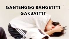 a man laying on the ground with his head in his hands and text reading gangengg bangetitit gakuatti