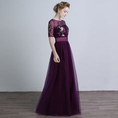 Custom size and custom color are available, there is no extra payment for custom size or custom color. Product Information: Dress Number: #H45R, Material: Tulle, Silhouette: A-line Color: Purple, Hemline: Floor Length, Back Details: Lace-up Delivery times: Processing time: 2-3 weeksShipping time: 3-5 working days Rush Order Rush order service is available. For rush order, you can receive your order in 2 weeks. Custom Measurements For custom size, please leave us the following measurements in the Dress Purple Long, Party Dress Purple, Long Formal Dress, Sequin Appliques, Purple Shorts, Dress Purple, Purple Dress, Knee Length Dress, Dark Purple