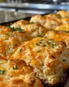 some food that is sitting on a pan