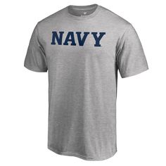 Show your team pride all season long with this T-Shirt. This classic crew neck tee is crafted from soft, breathable fabric for all-day comfort. The bold graphics are the perfect way to demonstrate your fandom, whether you're at the game or just running errands around town. Navy Collegiate T-shirt With Letter Print, Gray T-shirt With Team Logo For Team Spirit, Navy Collegiate T-shirt For College, Navy Collegiate Style T-shirt For College, Collegiate Style Navy T-shirt For College, College Crew Neck T-shirt With Letter Print, Navy Fan Apparel T-shirt For Sports, Collegiate Navy T-shirt With Letter Print, Navy Collegiate Style T-shirt With Letter Print