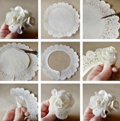 how to make doily flowers out of crochet