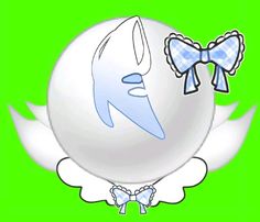 an egg with a bow on it sitting in front of a green background and the words freakoonfix