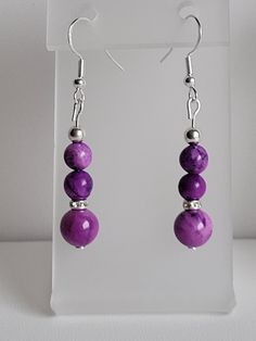 This Dangle & Drop Earrings item is sold by PoeticAccents. Ships from Providence, RI. Listed on May 22, 2024 Hypoallergenic Purple Beaded Earrings, Hypoallergenic Purple Round Bead Earrings, Purple Gemstone Bead Dangle Earrings, Purple Gemstone Beads Dangle Earrings, Purple Dangle Earrings With Gemstone Beads, Beaded Earrings Diy, Diy Jewelry Unique, Earrings Diy, Providence Ri