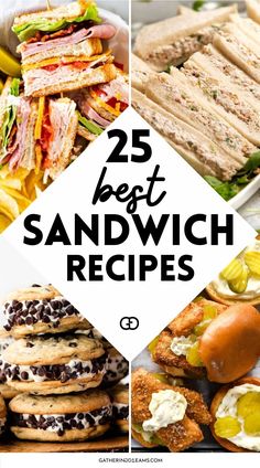 the 25 best sandwich recipes to make for lunch or dinner, including sandwiches and salads