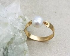 Pearl Ring Gold Wire Wrapped Ring 14k Gold Filled Ring Gold | Etsy Round Pearl Ring With Halo For Gift, Pearl Ring With Halo For Gift, Gold Pearl Halo Ring Gift, Gold Pearl Ring With Halo For Gift, Gold Halo Pearl Ring For Gift, 14k Gold Pearl Halo Ring Gift, Round Halo Pearl Ring For Gift, Round Halo Pearl Ring As A Gift, Pearl Ring Gold