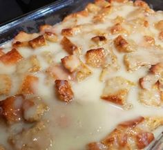 a casserole dish with meat and cheese on it, ready to be eaten