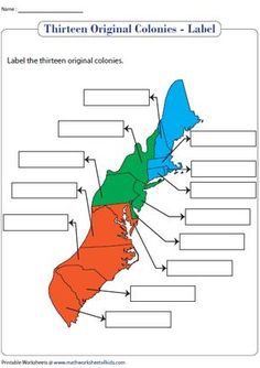 a map with the different regions labeled in red, green and blue