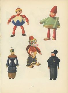 an old book with some cartoon characters on it's pages, including clowns and people