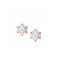 Classic simulated diamond solitaire earrings, made with diamond white crystals in a 6 prong setting. These measure 6mm, approximately 1 carat in size. - Made with clear simulated diamond stones- Available in silver, gold, or rose gold finish- 6mm round - Lightweight, easy to wear- Nickel and lead free- Securely packaged in a signature gift box with microfiber storage pouch- Easy returns Rose Gold Round Cut Earrings With Single Diamond, Rose Gold Round Cut Single Diamond Earrings, Elegant Solitaire Rose Gold Earrings, Elegant Rose Gold Solitaire Earrings, Rose Gold Solitaire Earrings For Formal Occasions, Formal Rose Gold Solitaire Earrings, Diamond Solitaire Earrings, Solitaire Earrings, White Crystals