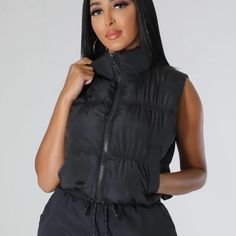 Black Vest Trendy Black Sleeveless Outerwear, Casual Black Outerwear For Night Out, Black Vest, Full Service, Customer Support, Jackets For Women, Jackets & Coats, Fast Delivery, Women Shopping