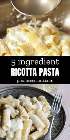 Creamy Ricotta Pasta on a plate Creamy Ricotta Pasta, Recipes Using Ricotta Cheese, Recipe Using Ricotta, Ricotta Pasta Recipes, Ricotta Sauce, Ricotta Cheese Recipes, Cheese Pasta Recipes, Ricotta Recipes, Ricotta Pasta