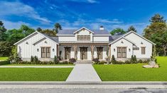 this is an artist's rendering of the front elevation of a house in florida