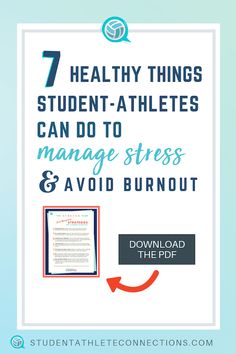 Student-athlete stress management is a huge issue in high school, club, & college volleyball. Letting it go unspoken and unnoticed can be dangerous. Grab the free pdf of the 7 strategies you can teach your student-athlete to manage stress as an athlete in high school or college. Burnout Student, College Organization Binder, College Volleyball, Avoid Burnout, Sports Psychology, College Organization, School Clubs, High School Sports, Student Athlete