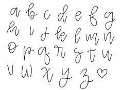 the letters and numbers are handwritten in cursive handwriting