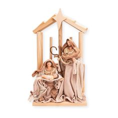 Pine Wood Nativity Set Holy Family in Cotton Fabric Clothes 14 Resin Figurine Nazareth Store Contemporary Nativity Set, Crate And Barrel Nativity Set, Nativity Set With Real Clothes, Wooden Nativity Scene Target, Nativity Set Inexpensive, Nativity Set Play, Tropical Nativity Set, Sparkly Nativity Sets, Wood Nativity Set Hobby Lobby