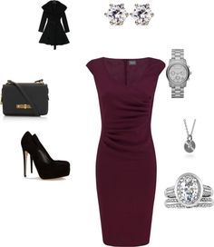 "Law School Student" by jen-rose-reiter-smith ❤ liked on Polyvore Plum Dress Outfit, Law School Student, Interview Fits, Business Wardrobe, Workwear Chic, Lawyer Outfit, Plum Dress