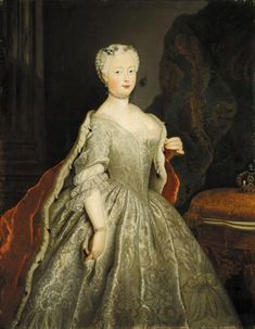 a painting of a woman in an elegant dress