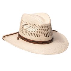 For those looking for something different, The Stetson Airway Panama Safari hat elevates your fashion and style to new heights. Woven with the care and detail that you come to expect from Stetson, this grade 3 panama hat is made in Ecuador from Genuine Panama Straw. The Smooth Leather Hat Band and Leather Chin strap provides both functionality and style. This hat screams adventure, but can also tone that down and become the traditional Panama Hat that many have come to love. This hat is UPF 50+ Upf Clothing, Outback Hat, Safari Hat, Leather Hat, Leather Hats, Summer Hat, Grade 3, Fashion And Style, Hat Band