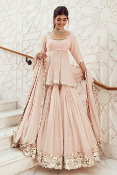 Buy Abhinav Mishra Mirror Embroidered Peplum Lehenga Set Online | Aza Fashions Mirror Work Mehendi Outfit, Mirror Work Sharara Design, Pastel Sharara Indian Weddings, Abhinav Mishra Sharara, Indian Sharara Outfits Desi Wedding, Pastel Sharara Suit, Mirror Work Indian Outfit, Sharara Suit Designs Latest Wedding, Sharara Dress Indian Weddings