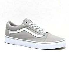 Vans Old Skool Gray Dawn/TRUE WHITE VN0A38G1UKX  MEN'S SZ 7.0 WOMEN'S 8.5 Spring Gray Vans Sneakers, Vans Old Skool Gray, Grey Vans, Vans Gray, Vans Old Skool, Old Skool, Grey Fashion, Girl Outfits, My Style