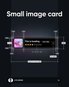 an image is shown with the text small image card