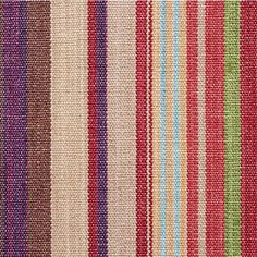 multicolored striped rug with vertical stripes on the top and bottom, all in different colors