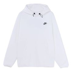 Men's Nike Sportswear Sport Essentials+ Casual Sports Breathable Fleece Pullover Hoodie White DD5014-100 (Men's) Sport Essentials, Hoodie White, White Hoodie, Nike Sportswear, Men's Nike, Pullover Hoodie, Nike Men, The 100, Nike