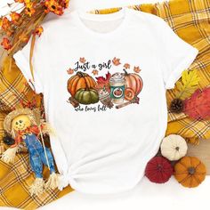 Fall Graphic T-Shirt Fall Shirt Designs, November Autumn, Thanksgiving Pumpkins, Baby Pumpkin, Thanksgiving Tee, Autumn T Shirts, Thanksgiving Shirt, Pumpkin Print, Pumpkin Shirt