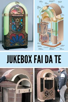 an advertisement for jukebox fal d'ate with pictures of different types of items