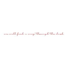 the words are written in red ink on a white background