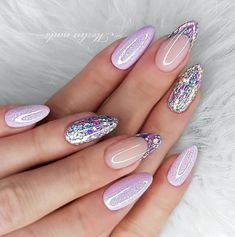 Merlin Nails, Dark Orchid, Lovely Nails, Her Nails, Dipped Nails, Glitter Gel, Pretty Acrylic Nails