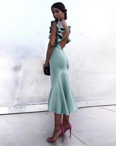 Fishtail Midi Dress, Fishtail Maxi Dress, Simple Bridesmaid Dresses, Wedding Dresses Cinderella, Gaun Fashion, Elegant Prom Dresses, Looks Chic, 가을 패션