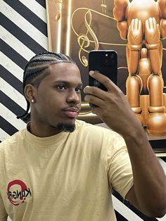 Negro con trenzas Cornrows With Taper, Black Men Braids Hairstyles, Straight Back Braids, Boy Braids, Hair Twists Black