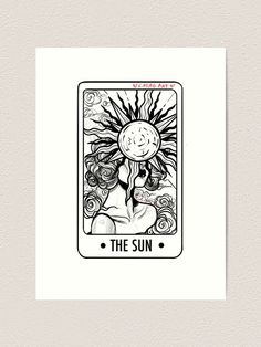 the sun tarot card art print