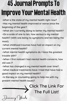 journal ideas, journal prompts, journal inspiration, journaling, journaling writing prompts, journaling ideas, journal prompts for mental health, journal prompts for self discovery, journal prompts for healing, journal prompts for trauma healing Journal Prompts For Physical Health, Journal Writing Prompts Therapy, Mental Health Essay, Prompts For Journaling, Journaling 2024, Healing Journal Prompts, Journal For Mental Health