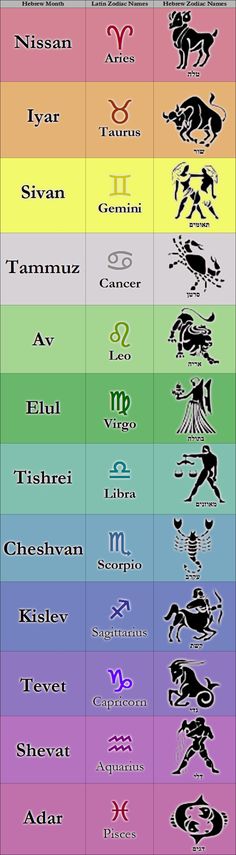 an image of the zodiac signs in different colors and sizes, all with their respective symbols