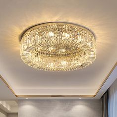 Luxury Crystal Glass Round Ceiling Chandelier For Home Décor Round Ceiling, Lighting Decor, Ceiling Chandelier, Indoor Lighting, Crystal Glass, Ceiling, Led, Living Room, Lighting