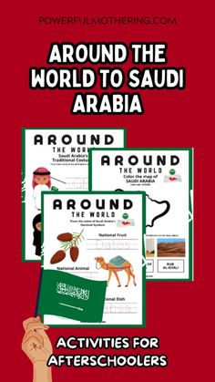 the power point for around the world to saudi in arabic, including activities for afterschoolers