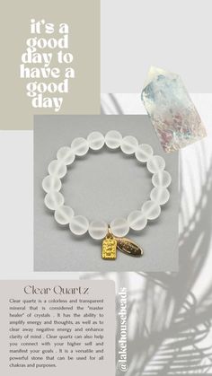 @lakehousebeads #lakehousebeads #crystaljewellery #crystaljewelry #crystalaestheticjewelry #clearquartz #quartz #healingcrystaljewelry #clarity #manifestation #white #goldjewelry #goldjewellery Clear Quartz Crystal