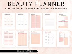 "If you're looking to take control of your skincare routine and achieve your best skin ever, this planner is for you. Our planner is designed to help you track your skin care products, routines, and progress. It includes pages for keeping track of your daily and weekly routines, skin care goals, and products. It also includes a budget tracker and space for notes and ideas. Whether you're just starting out with a skincare routine or you're a seasoned pro, our planner is sure to be an invaluable resource. Order yours today and take control of your skin care journey! This is the well versatile planner/tracker for every need that you need of this planner. Content inside: Morning Routine Night Routine Skincare Routine Product Routine Skin Product Review Makeup Product Review Hair Product Review Skincare Chart, Makeup Planner, Skincare Budget, Beauty Planner, Skincare Organizer, Makeup Shopping List, Budget Makeup, Diy Beauty Treatments, Planner Tracker