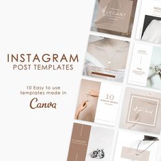 the instagram post templates are designed to be used in many different styles and colors