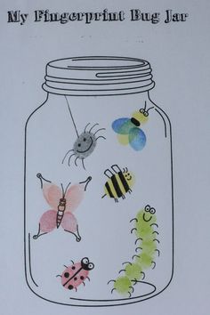 an image of a jar with bugs and bees in it on the screen, which reads my fingerprint bug jar