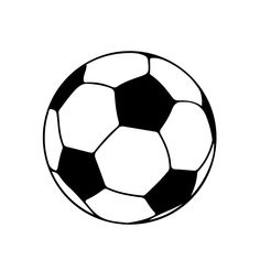 a black and white soccer ball on a white background