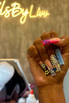 #nails #longnails Xxl Acrylic Nails, Nail Cam, Nails Inspired, Trendy Nail, Bling Acrylic Nails, Pink Room, Luxury Nails, Fire Nails, Nail Inspiration