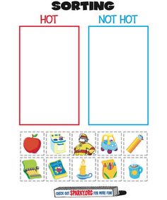 a printable sorting game with pictures and words