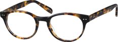 Zenni Vintage Round Prescription Eyeglasses Tortoiseshell Plastic 4412725 Round Prescription Glasses, Round Eyeglasses Frames, Diamond Face Shape, Stylish Eyeglasses, Oversized Glasses, Round Glasses, Fashion Eyeglasses